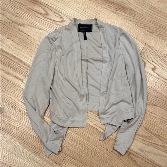 BCBGMaxAzria Sweaters - BCBGMaxAzria Cardigan Cropped Tan